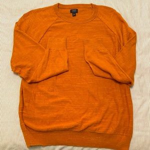 100% cotton pumpkin J. Crew sweater